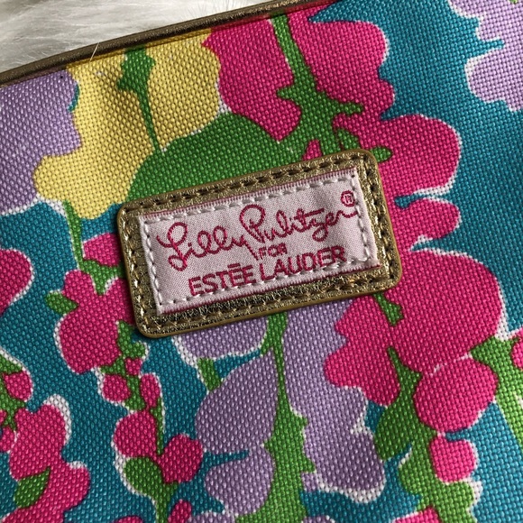 Lily Pulitzer for Estée Lauder Dragonfly Floral Make Up Bag - Picture 2 of 7
